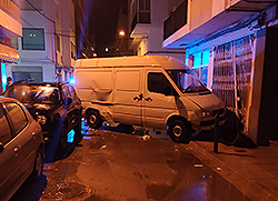 Accidente en las calles Vicent Serra y Arquebisbe Cardona Riera